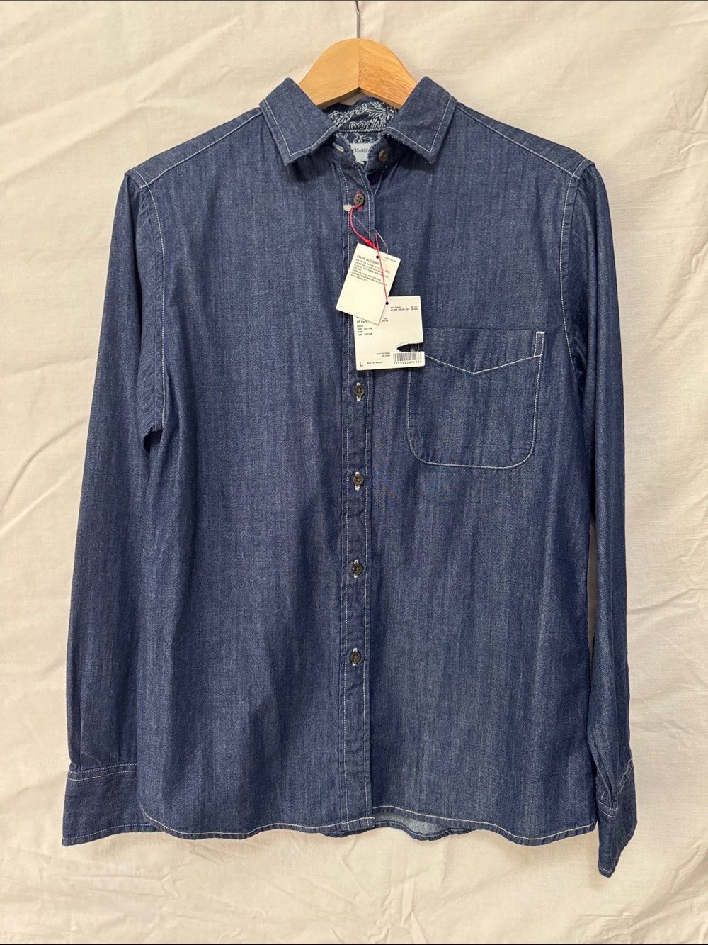 Uniqlo Dark Blue Denim Button-Down Shirt